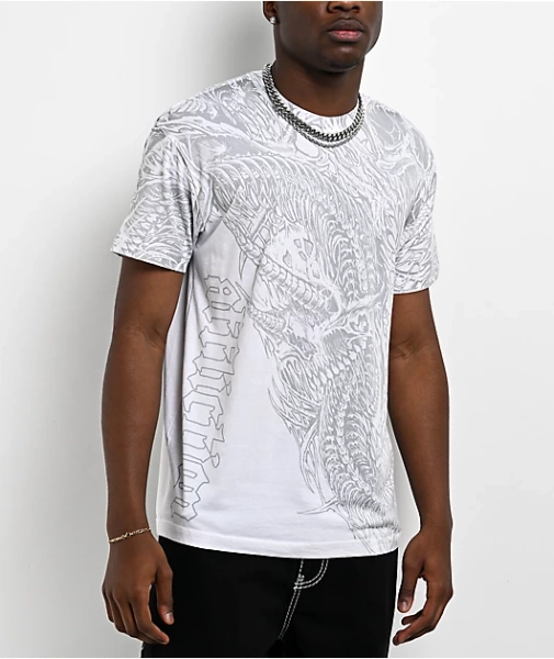 Affliction Caustic Abyss White T-Shirt