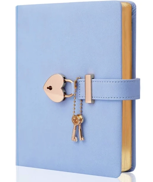 Diary With Lock And Key For Girls Ages 8-12 Journal With Lock 296 Gold