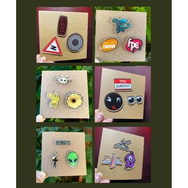 Twenty One Pilots themed acrylic pins