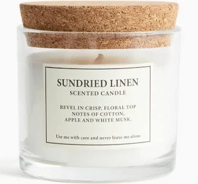 H&M Home Scented Candle with Cork Lid