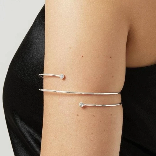 Minimalist Gold/Silver Adjustable Arm Cuff