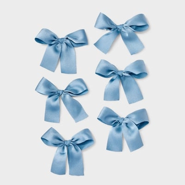 Bow Hair Clip Set 6 pc - Wild Fable™ Blue