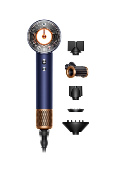 Sèche-cheveux Dyson Supersonic Nural™ - cheveux raides à ondulés (Bleu de Prusse/Cuivré)