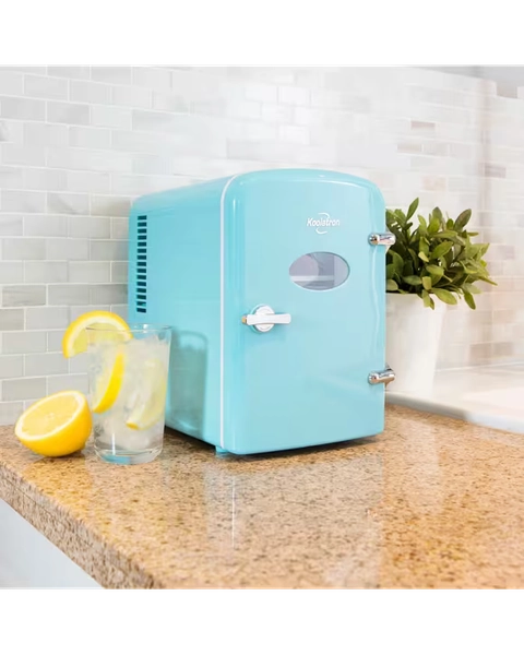 Koolatron 4L Green Retro Mini Fridge - Aqua