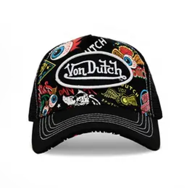 Von Dutch Jax Black Trucker Hat