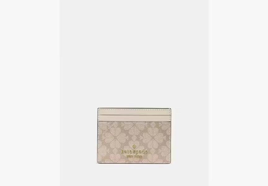 Spade Flower Small Slim Card Holder