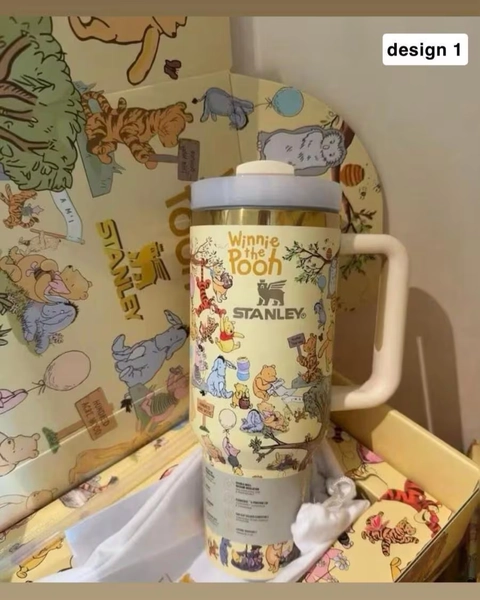 Classic The Pooh Stanley Tumbler 40oz, Laser Printed Design
