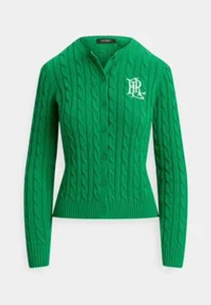 CABLE KNIT COTTON CARDIGAN - Cardigan - stem