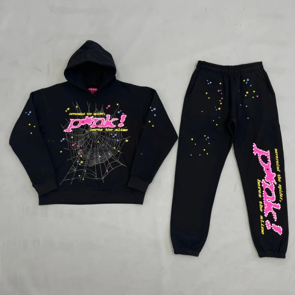 y2k Streetwear Spider Pullover Tracksuit Hoodie & Sweatpants Two Piece Sets