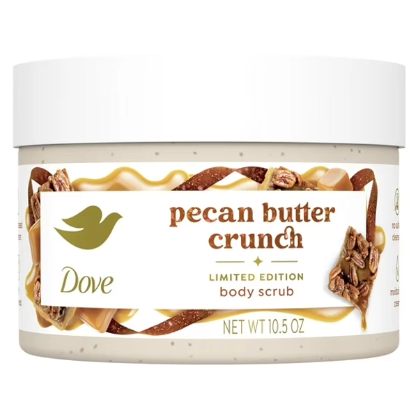 Dove Body Scrub Pecan Pie for Deep Nourishment Holiday Treats Limited Edition, 10.5 oz