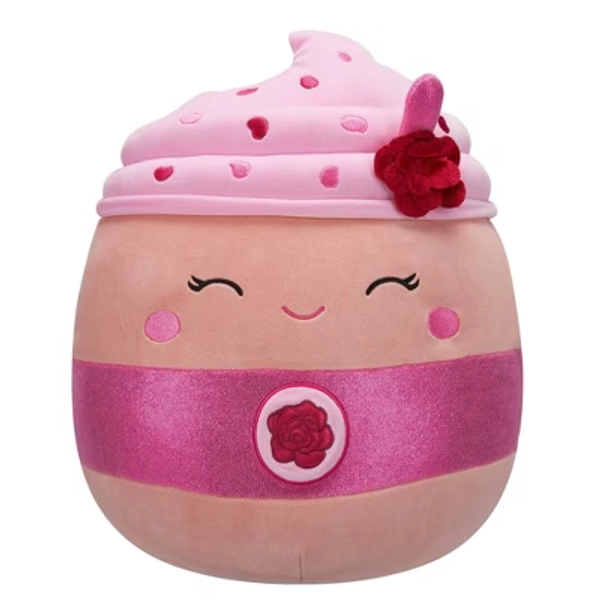 Squishmallows 14" Rosewater Latte Stuffed Animal: Food-Inspired Polyester Plush Toy