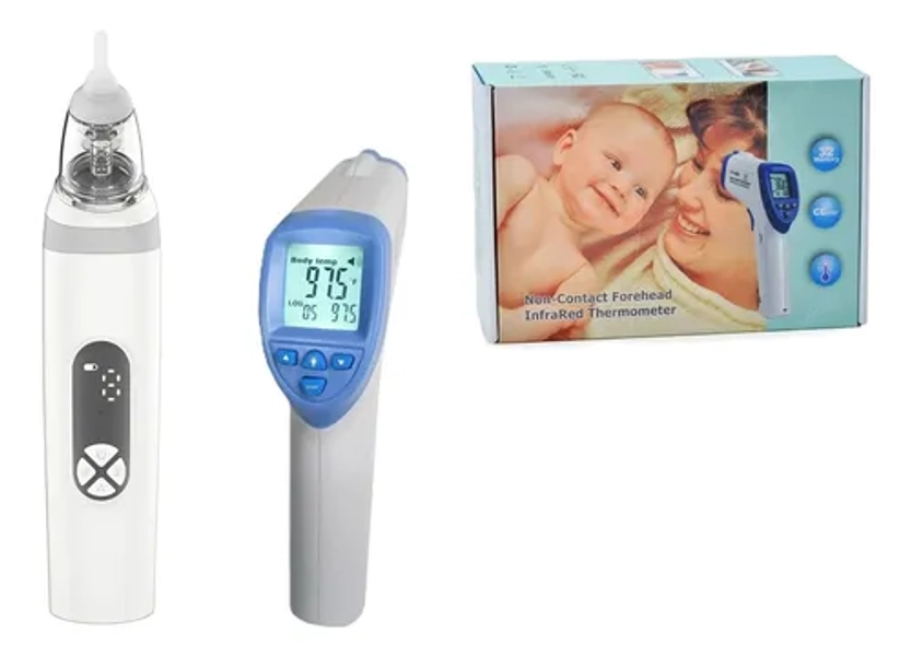Aspirador Nasal Eléctrico Bebés + Termómetro Infrarrojo