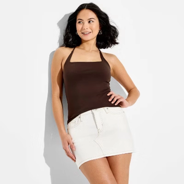 Women's Joy Halter Top - Wild Fable™ Dark Brown S