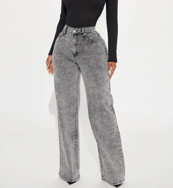 Fashion Nova Women's Make It Worthwhile Wide Leg Jeans