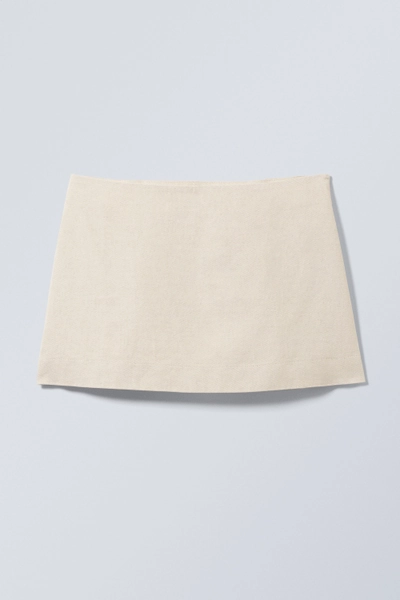 Mini Linen Blend Skirt