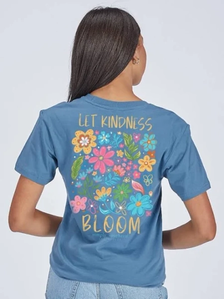 Simply Southern Women's Let Kindness Bloom Short Sleeve T-Shirt
