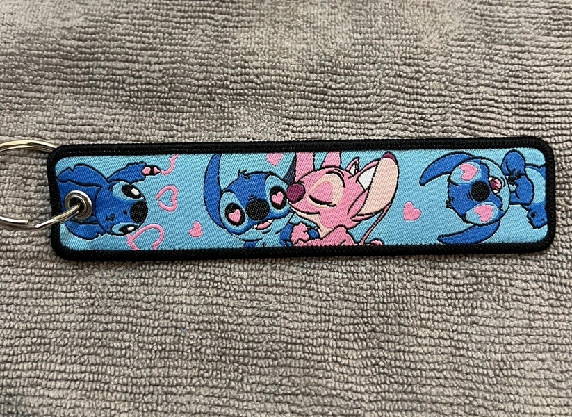 🔥Disney Stitch Angel LOVE 5” Double Sided Key Tag Ring Chain Keychain FREE SHIP | eBay