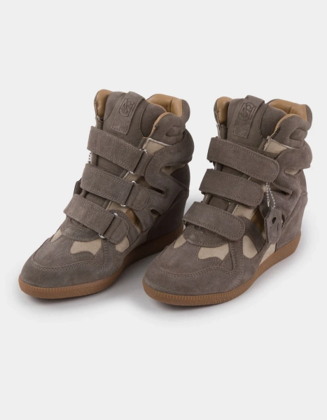 STEVE MADDEN Mavis Womens High Top Wedge Sneakers - TAUPE - 5.5