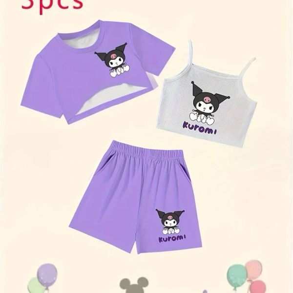 Sanrio Girls' 3pcs Set Print