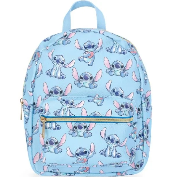 Disney Stitch Girls Faux Leather Mini Backpack