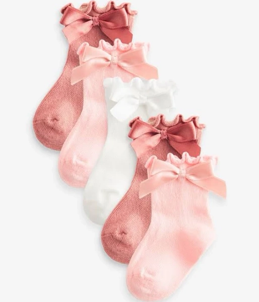 Next Pink Bow Baby Socks (5 Pack)