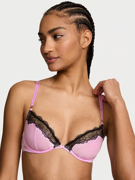 Tease Unlined Sheer Shimmer Demi Bra