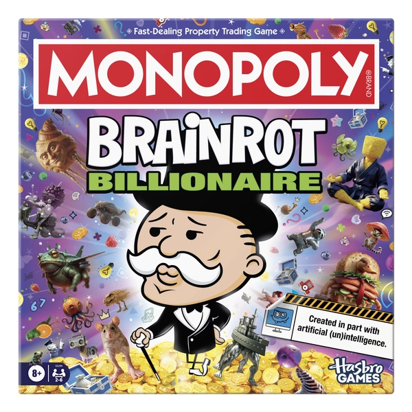 Monopoly Brainrot Billionaire Board Game with AI Slop, Funny Family Games, Ages 8+ - Walmart.com