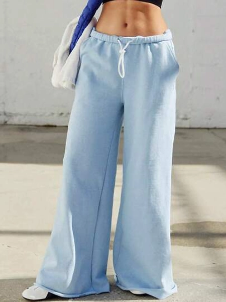 Wide Leg Sweatpants For Women 2025  Fashion High Waisted Drawstring Loose Long Pants With Pockets