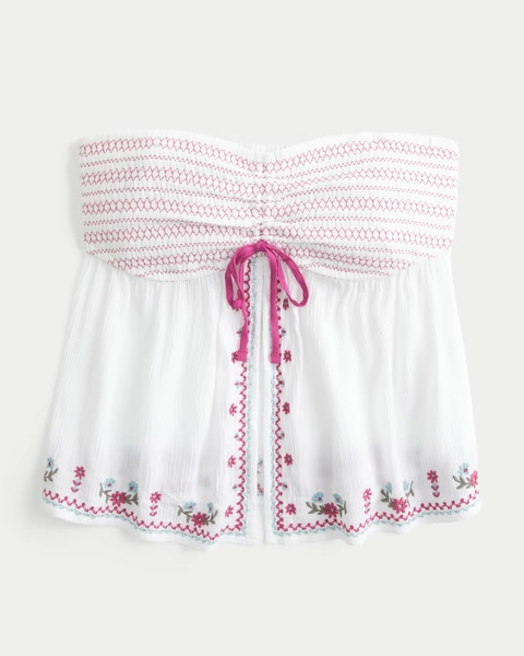 Easy Strapless Flyaway Babydoll Top