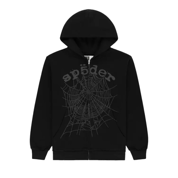 Buy Sp5der OG Web V2 Phantom Zip Up 'Black' - ST028SS25BLK | GOAT