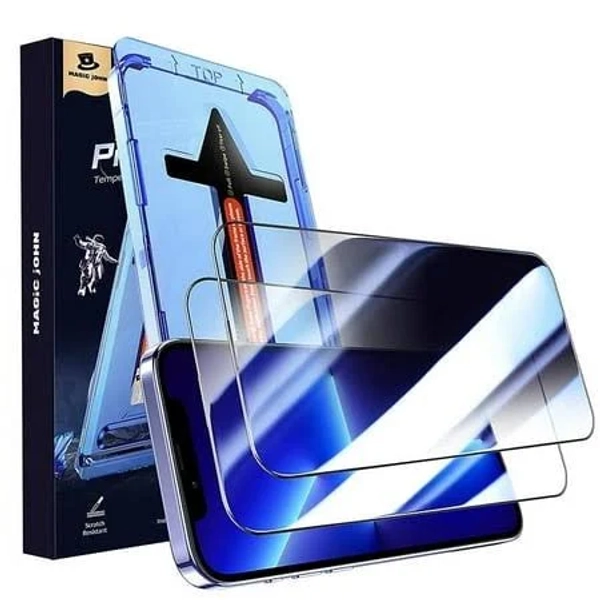 Magic John 2 Pack Privacy Screen Protector for iPhone 13 Pro Max/14 Plus 6.7in Tempered Glass, Other