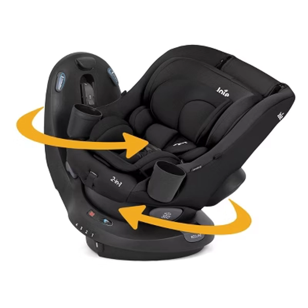 Joie Chili Spin SI Rotating 2-in-1 Convertible Car Seat - Shale: Forward or Rear Facing, 360 Rotating, 28.7 Lbs