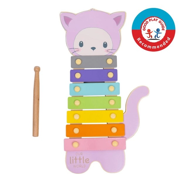 WANT - Our Little World Wooden Sensory Cat Xylophone | Wooden toys | Argos