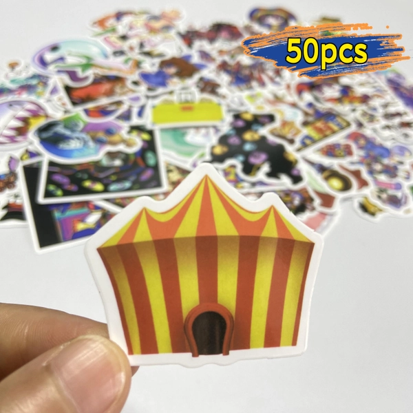 50pcs Gaming Sticker Set, High-Saturation Cartoon Game Element Design, Self-Adhesive, for Laptops, Tablets, Phone Cases, Water Bottles, Creative DIY