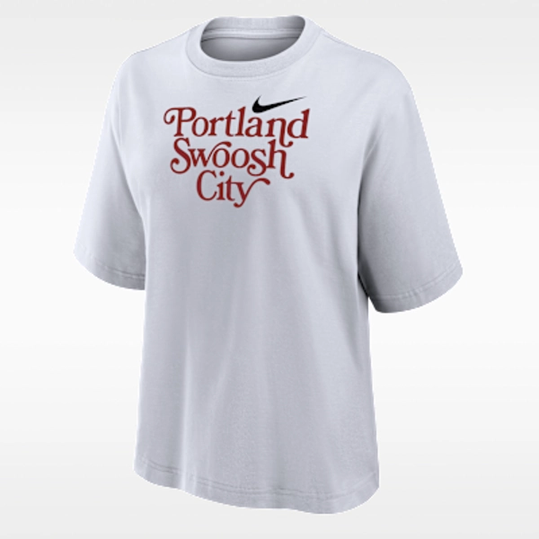 Nike Swoosh Cities Portland Women's Short-Sleeve Boxy T-Shirt