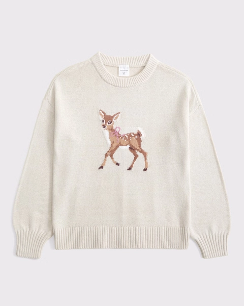 oversized graphic crew sweater