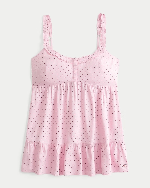 Ruffle Trim Tunic Top