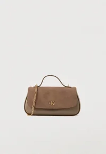 BRUSHED HANDLE CHAIN BAG - Sac bandoulière - desert taupe