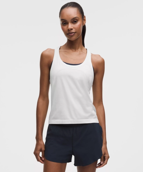 Swiftly Tech Racerback Tank Top 2.0 *Waist Length - White/White - 6