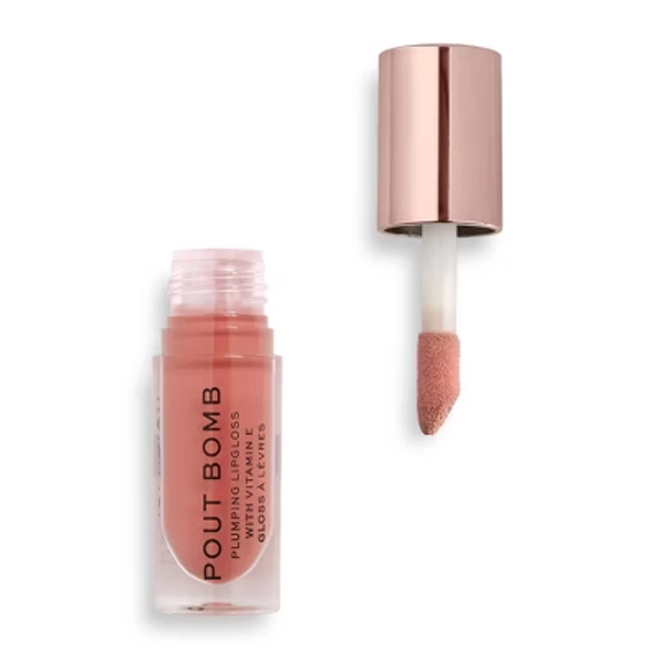 Makeup Revolution Pout Bomb Plumping Gloss - Kiss - 0.15 fl oz