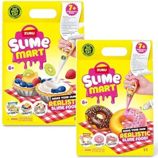 Slime Mart Waffles and Strawberry Cheesecake Play Food Themed DIY Slime Craft Toys