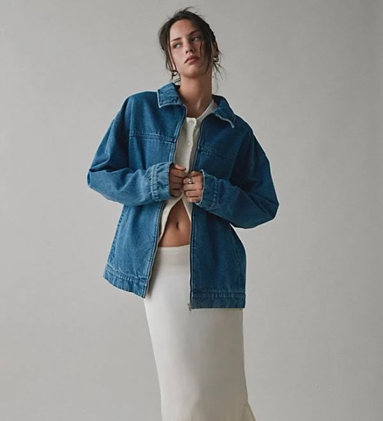 BDG Maya Oversized Denim Trucker Jacket