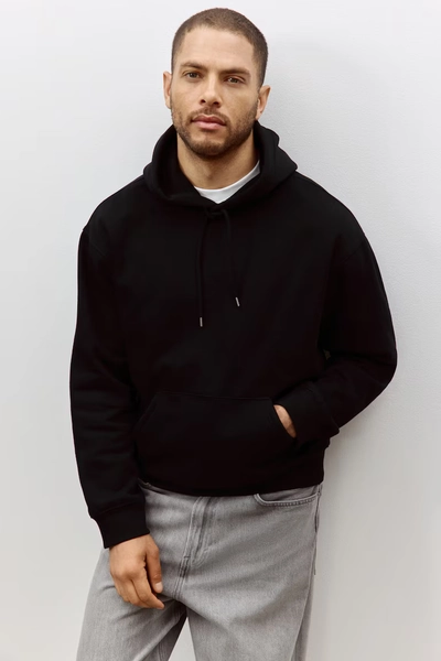 Loose Fit Hoodie - Black