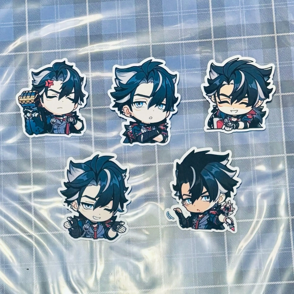 Genshin Impact Chat Stickers Wriothesley Fontaine Meropide Prison Fortress Cryo Paimon's Paintings Stickers GI Emotes Emoji Chat Emote Chibi