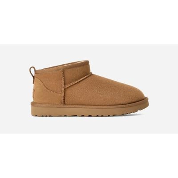 UGG® Women's Classic Ultra Mini Sheepskin Classic Boots in Brown/, Size 7