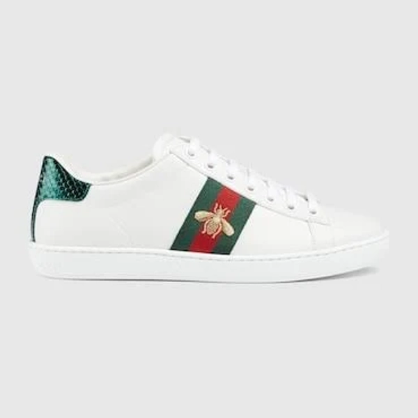 Gucci Women's Ace Leather Sneaker with Bee