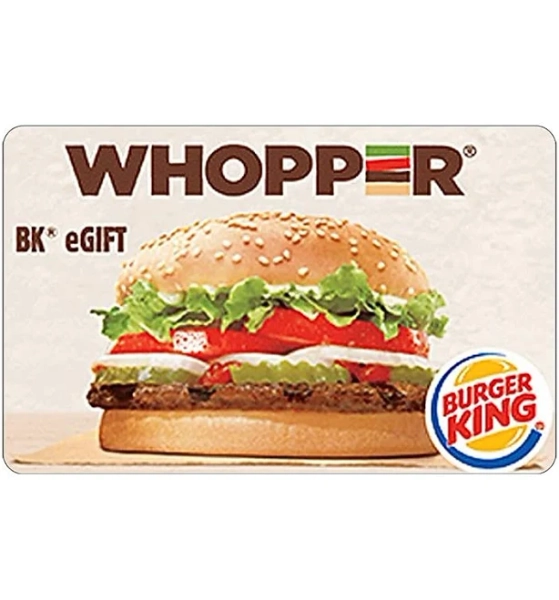 Burger King eGift Card $100 (Email Delivery)