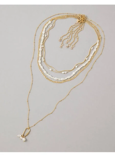 AE Heart & Pearl Necklace 5-Pack
