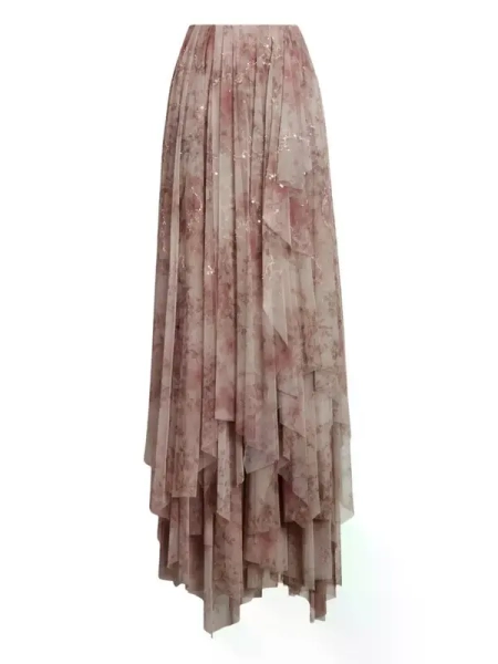 Ruffled Floral Skirt