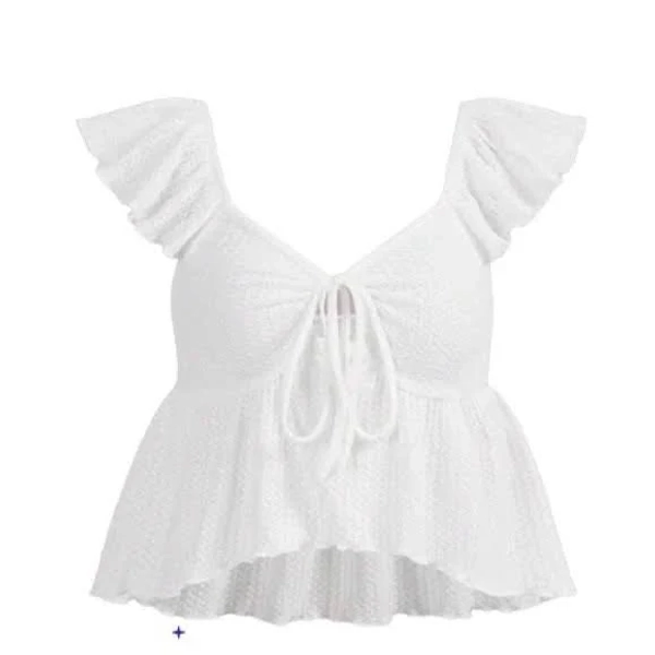SHEIN Ruffle Tank Crop Top